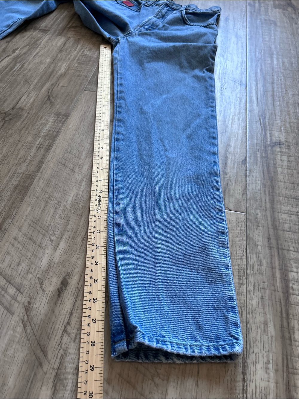Vintage 90’s Request First fit Issue Light Blue Denim tapered Jeans retro - Picture 7 of 10